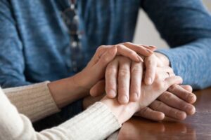couple holding hands