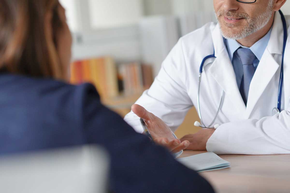 talking to doctor